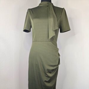Professional Army Green Midi Dress